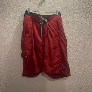 Immersion Red Board Shorts with‎ Logo